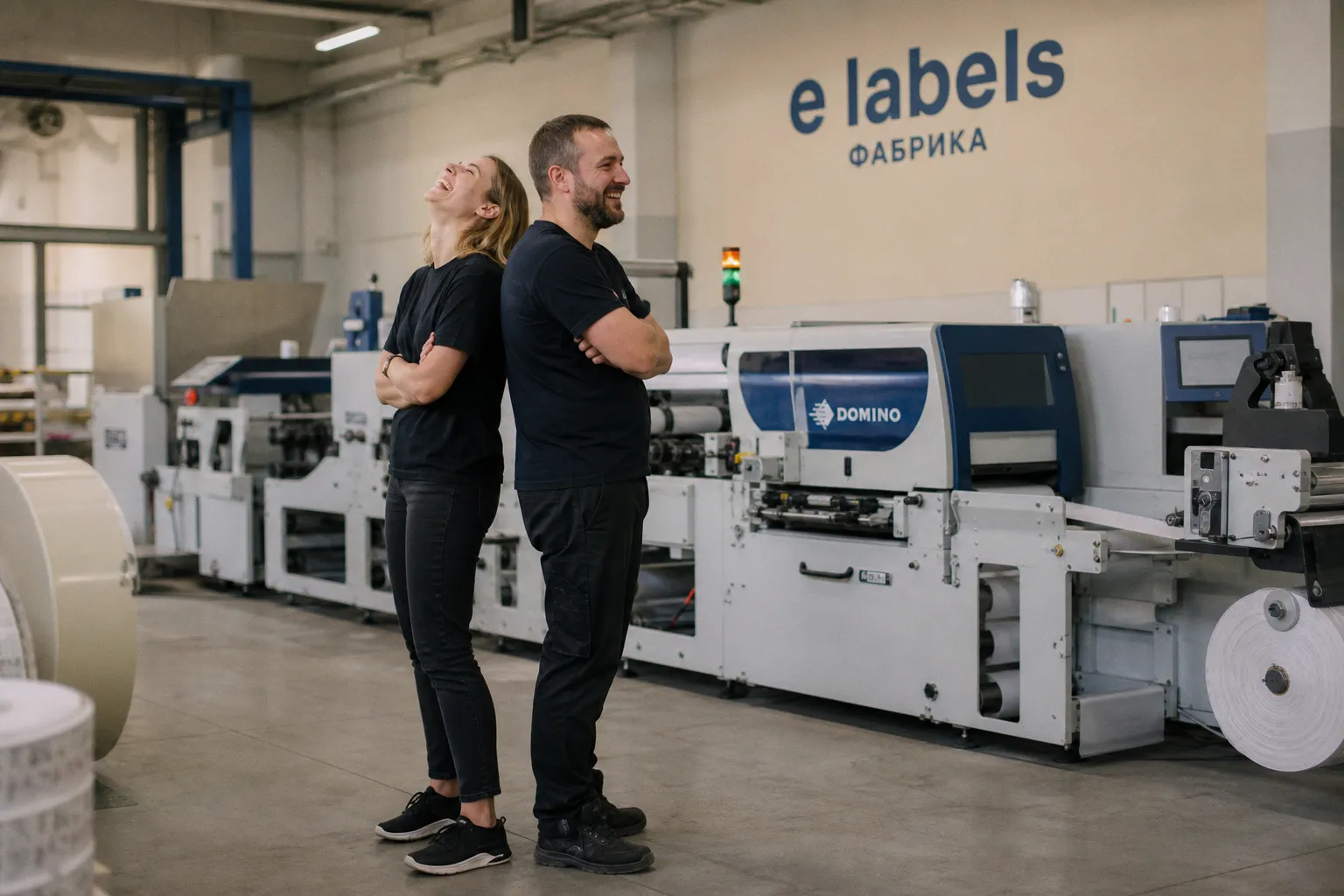 E Labels масштабирует производство этикеток: вторая цифровая машина Domino в цеху