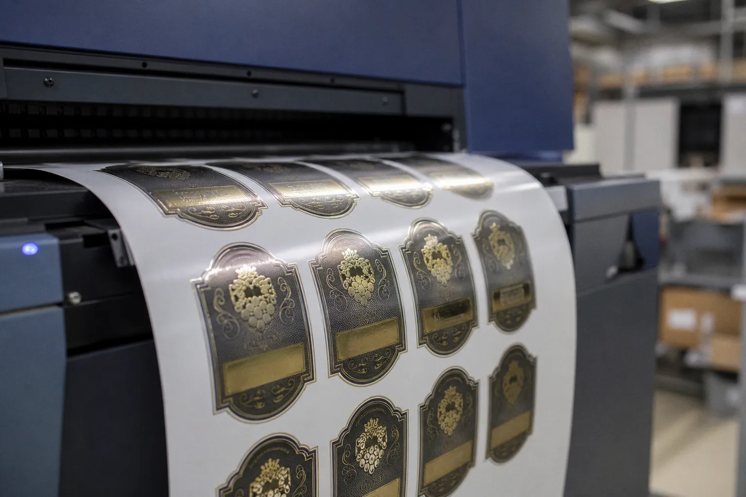 Печать металлизированных этикеток на Konica Minolta без использования фольги