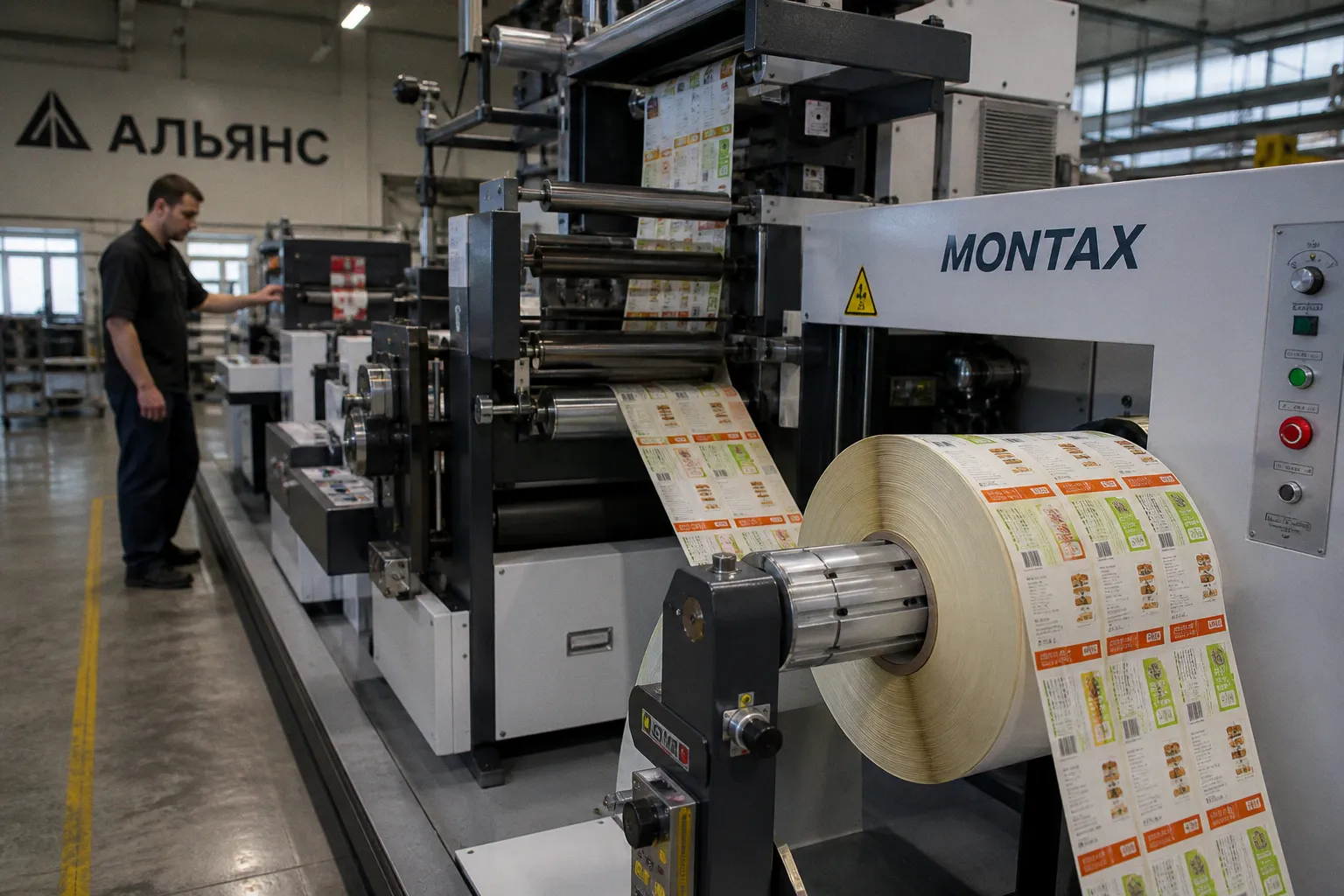 Типография «Альянс» ускорила выпуск этикеток с помощью станка MONTAX